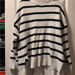 Sanctuary Black and White Striped Sweater